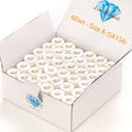 Simthread 144pcs Size A SA156 Embroidery Prewound Bobbin Thread - White - color: 60wt White