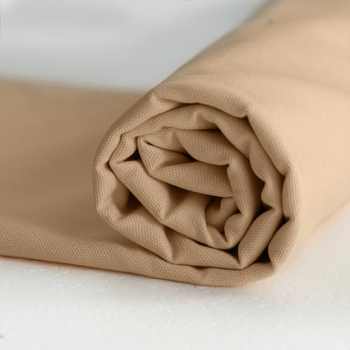 Simple&Opulence 100% Cotton Canvas Fabric 10oz. 59 Inch by The Yard, Nature Duck Fabric Textile Medium Weight for Painting, Sewing, Crafts, Embroidery, Bag, Handmade Home Decor(2 Yards, Apricot) - color: Apricot, size: 2 Yards