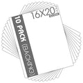 Mat Board Center 16x20 Backing Boards, 10 Pack White Backboards for Frames - size: 16x20