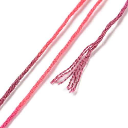 18 Skeins Embroidery Thread Floss 0.5 mm Friendship Bracelet String Making 6 Ply Polyester Cross Stitch Kit Supplies 18 Color 8.75 Yards(8m)/Skein - color: 18 Skeins, Color B