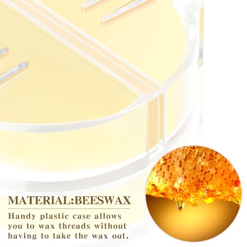 Maitys 2 Pcs Thread Wax Beeswax for Hand Sewing,Yellow, Clear Case - color: Yellow, Clear Case