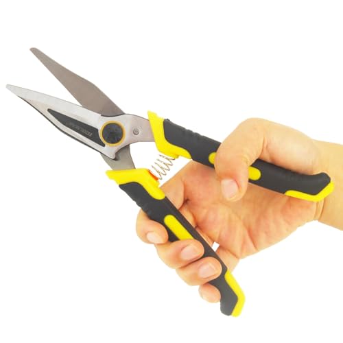 TOOLMAK 9 Inch Aviation Tin Snips, Metal Cutter - size: Tin Snips-C
