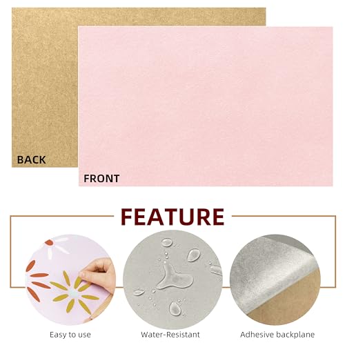 5PCS Self Adhesive Felt Sheet - Adhesive Backed Felt for Drawer/Jewelry Box Liner (9" x 11", Pink) - color: Pink, size: 9"W x 11"L / 5 pieces