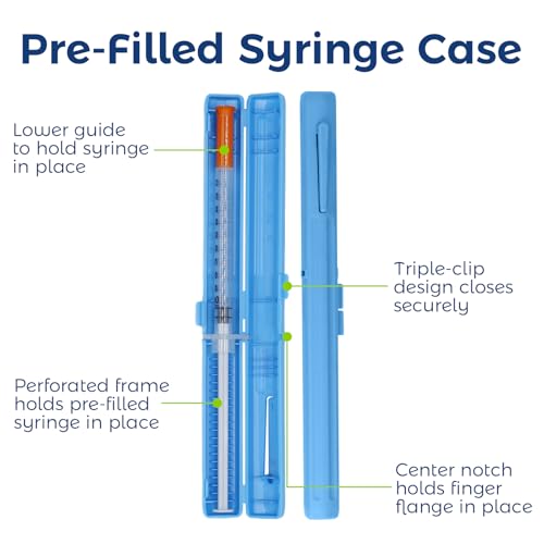 sijidou Insulin Cooler Travel Case with 80g TSA Approved Ice Pack for Diabetes Drug & Insulin Pen Insulated Cooling, Equipped with 2 Pre-filled Syringe Holder Case, Suitable for Dialy Life and Trips - size: Blue