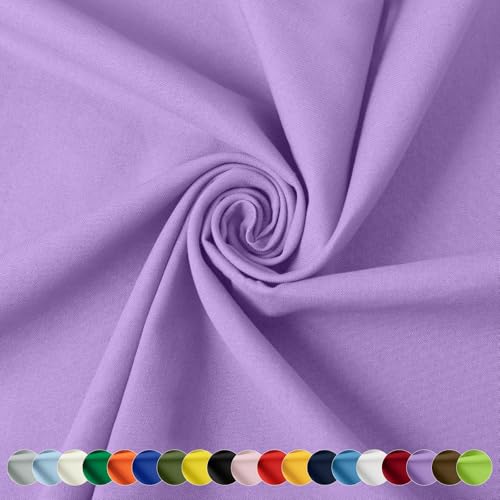 Cotton Fabric By The Yard 58 Inches Wide for Quilting, Sewing, Apparel, Embroidery, DIY Crafts(Purple, 1Y) - color: Purple, size: Pre-cut 1 Yard(58" x 36")