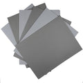 KCS 6 pc of 12" x 18" (30cmx45cm) 14CT Counted Cotton Aida Cloth Cross Stitch Fabric (Light Grey+Medium Grey) - color: Light Grey+medium Grey