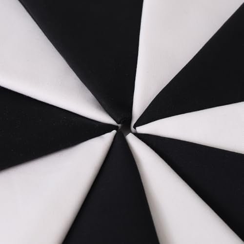 10 Pieces 18 x 21 Inches Cotton Fabric Precut Quilting Fabric Bundles Solid Colors Layer Cakes Quilt Material for DIY Craft Sewing Embroidery (Black White) - color: Black White