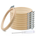Biaungdo 12 Pieces 4 Inch Round Wood Embroidery Hoops - style: 4 inch