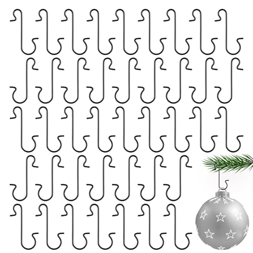 200 Pack Black Christmas Tree Hooks - Ornaments Hangers - color: Black-200pcs