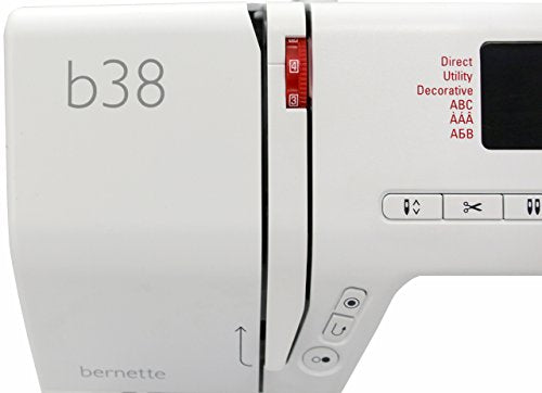Bernette B38 Swiss Design Computerized Sewing Machine | 394 Stitches, LCD Display, Extension Table, 8 Presser Feet | Bobbins, Needles, Threader, Foot Pedal, Seam Ripper, Screwdriver, Spool Caps