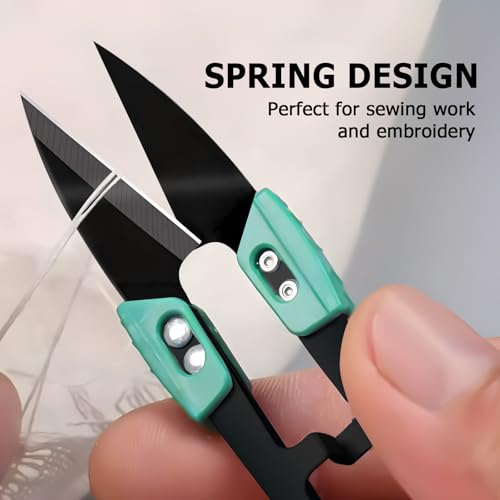 4Pcs Sewing Scissors Fabric Scissors Yarn Thread Cutter Embroidery Crochet Scissors Small Snips Trimming Nipper Thread Snips Pruning Shears for DIY Projects,Crafts,Garden,Bonsai - color: 4p-black