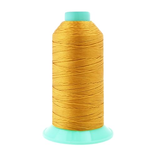 Mandala Crafts Size 346 210D T350 Gold Bonded Nylon Thread, 415 YDs - color: Gold, size: T350 #346 210D/15 415 Yards