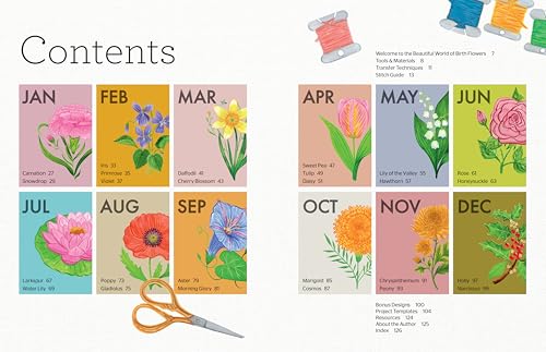 Birth Flower Embroidery: A Month-by-Month Celebration of Floral Embroidery