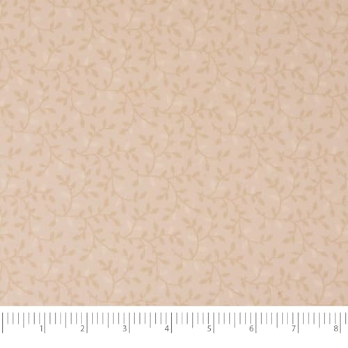 ROC-lon® 100% Cotton, 108" Wide, Preshrunk, Lightweight, Quilt Backing Fabric for Sewing and Craft Leaves Beige, Cut By Yard - color: Leaves Beige, size: Cut by the yard