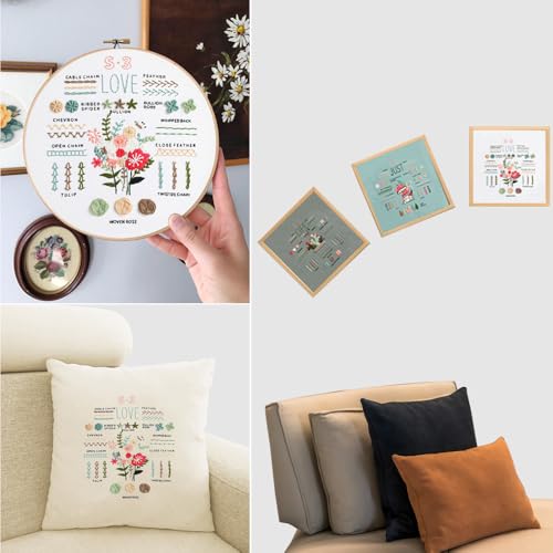 COCOMOX Embroidery Kit for Beginners Adults, Needlepoint Cross Stitch Kits - color: Simple pattern