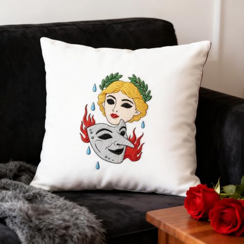 ORIGACH 4 Sheets Gothic Water Soluble Embroidery Patterns Stabilizers - Pre-Printed Skull, Rose, Dagger & Occult Pattern Designs Designs - Stick & Stitch Embroidery Paper for Hand Sewing Lovers - color: Gothic