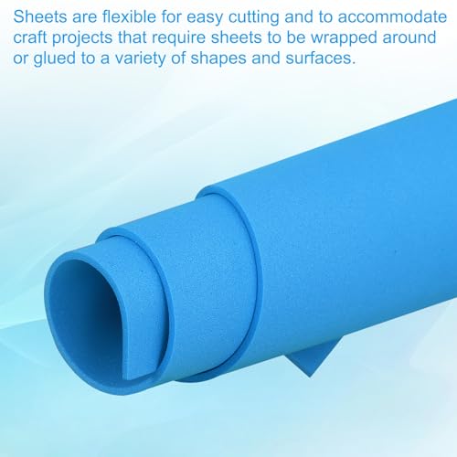 PATIKIL Sky Blue EVA Foam Sheet,12x8" 2mm Thick EVA Foam Sheets 10 Pcs - color: Sky Blue