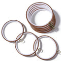 AOZUO 8 Pcs 8 Inch Embroidery Hoops, Round Imitated Wood