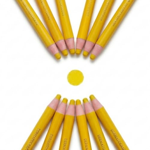 12-Pack 6color Grease Pencils Grease Pen China Markers for Glass Metal Wood - color: Yellow 12p