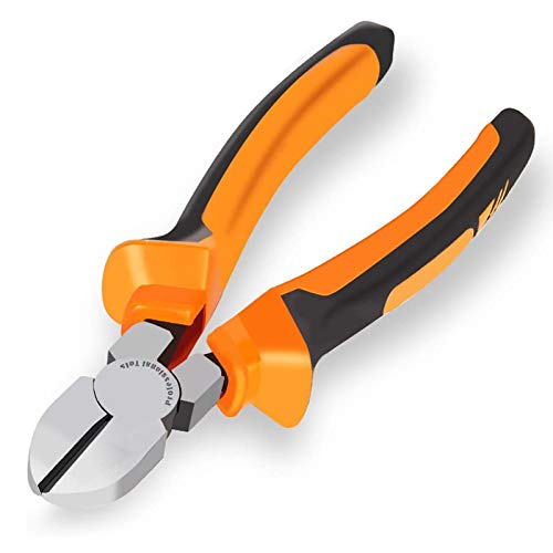 BOENFU Wire Cutters Heavy Duty Diagonal Pliers for Cutting Wires Craft 6" - color: 6 Inches - Orange Handle - Diagonal Cutters