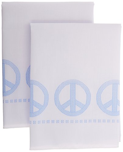 JANLYNN Stamped Cross Stitch Pillowcase Pair 20"X30", Peace Sign