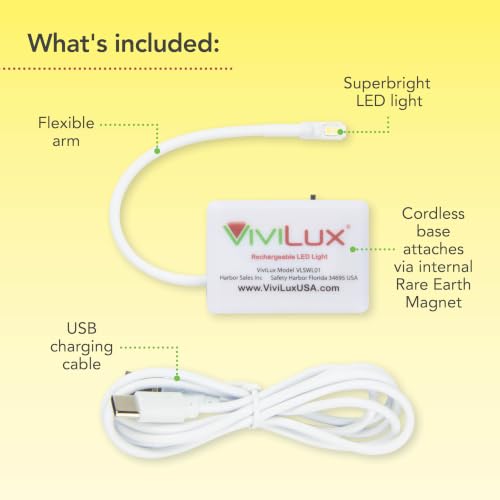 ViviLux Cordless LED Sewing Machine Light, 1200 Lumen, Magnetic Mount - size: Standard (Magnet)
