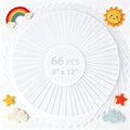 12x8 Inch 66Pcs White Felt Sheets, Craft Supplies, - color: White-66pcs