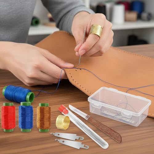 Needle Threaders for Hand Sewing,36Pcs Big Eye Steel Needles Kit with Storage Box Easy Threading, Durable Stainless Steel Ideal for Mending Clothes, Repairs, Crafting by Crafters and DIYers