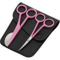 Applique Embroidery Scissors Set - Duckbill & Needlepoint, 4.5", Pink - color: Pink