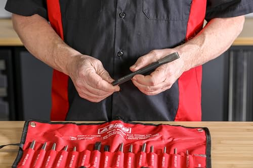 ARES 50005-16-Piece Punch and Chisel Set - Tapered, Pin, Center Punches & Cold Chisels for Various Applications - size: 16-Piece Punch and Chisel Set