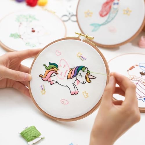 10 PCS White Cotton Embroidery Fabric Cloth (20 × 20 Inch) - size: 20 × 20 Inch
