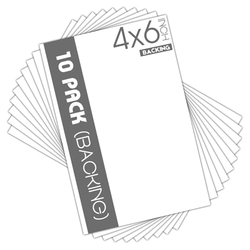 Mat Board Center 4x6 Backing Boards, 10 Pack White Backboards for Frames - size: 4x6