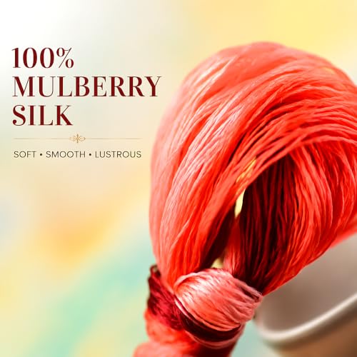 Mulberry Silk Floss Embroidery Thread Floss-Cross Stitch Threads China Silk Woven Jewelry Threads DIY Sewing Kits (42) - color: 42