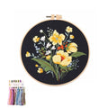 artcici Embroidery Kits Plants Flower Black Patterns for Beginners Adults, Full Range Embroidery Starter Kits Cross Stitch Needlework Supplies (Black) - color: Black