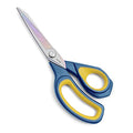 LIVINGO Fabric Scissors 8.5" Titanium Sewing Shears All Purpose - color: Navy Blue/Yellow, size: 8.5"