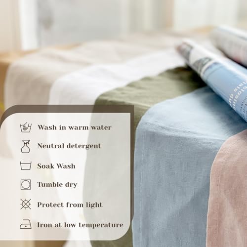 DerF HOME Embroidered Linen Napkins Set of 4, Light Pink 18x18 Inch - color: Light Pink-napkins(set of 4)
