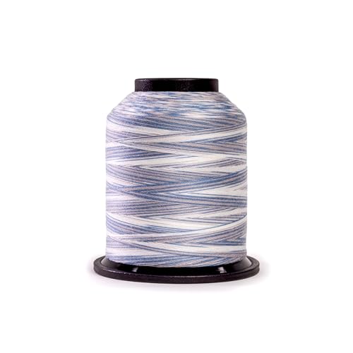 Finesse Variegated Thread | 100% Polyester, 3ply, 50wt | 1100yds Stackable Thread Cones for Quilting and Sewing… (Moonstone) - color: Moonstone