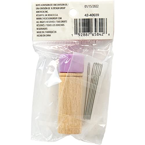 Boye Wood Container with Purple Lid Crochet Accessory, Size 18, Multicolor 7 (42-40039) - style: Crochet Needle Set - Purple
