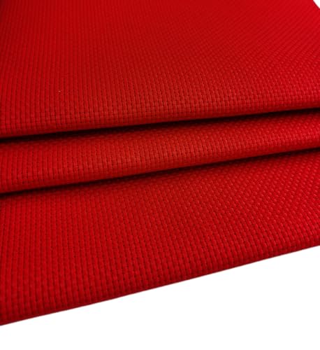 KCS 59" x 1 Yard (93cmx149cm) 11 Count Cotton Aida Cloth Cross Stitch Fabric (Red) - color: Red