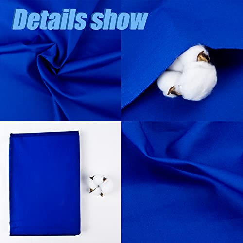 2 Yard Blue Cotton Fabric,Natural Cotton Poplin Fabric by The Yard, 59 Inches Wide 100% Cotton Fabric,Soft Embroidery Muslin Quilting Material for Sewing Material Apparel Cloth - color: Blue, size: 2 Yards