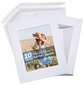 Somime 10 Pack White Picture Mat Set,16x20 Precut Mat for 11x14 Photos - size: white 10pc sets 16x20