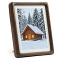 6x8 Picture Frame with Mat Matted to 5×7, Natural Walnut Wood Photo Frames - size: 6×8