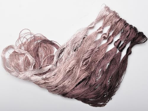 100% Mulberry Silk Embroidery Thread 7 Colors 110m Each (23) - color: 23