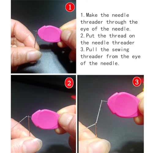 Needle Threaders, Needle Threader Tool, Needle Threaders for Hand Sewing with Clear Box, Simple Needle Threader Great for Needle Work, Sewing Machine, Embroidery, Cross-Stitch,10Pcs Colors Random