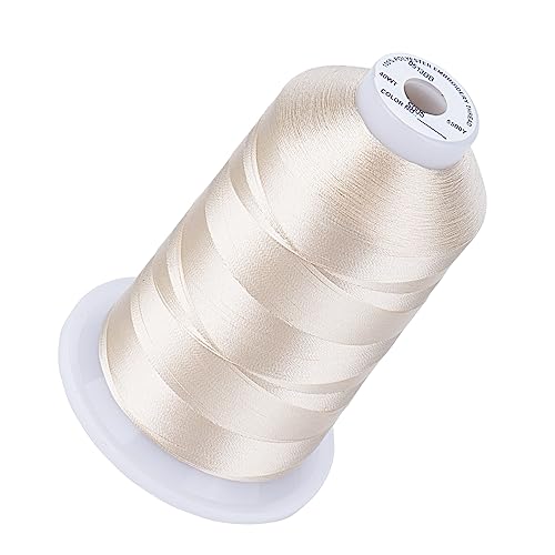 Simthread Embroidery Machine Thread 5000M 40WT Polyester, Antique Lace S005 - color: AntiqueLaceS005