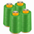 AK TRADING CO. 4-Pack Lime Green All Purpose Sewing Thread Cones (6000 Yards Each) of High Tensile Polyester Thread Spools for Sewing, Quilting, Serger Machines, Overlock, Merrow & Hand Embroidery - color: LIME GREEN