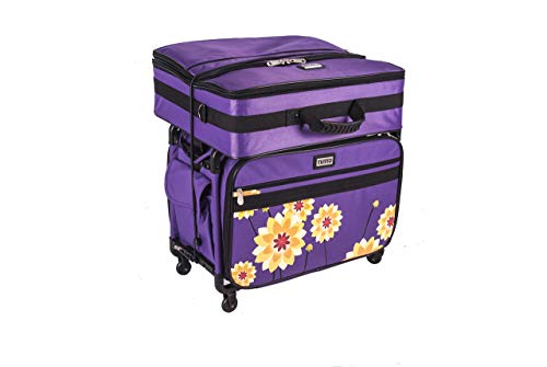 Tutto Machine On Wheels - color: Purple W/Yellow Dahlias, size: 22-Inch