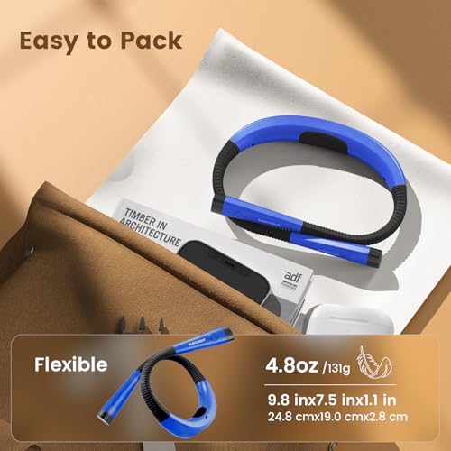 Glocusent Reading Light,Blue Neck Light,80-hr Rechargeable Book Light - color: Blue, size: Standard-Medium