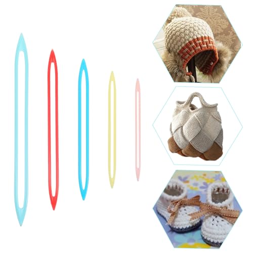 10 Pcs Yarn Needles Large Eye, Plastic Crochet Needles, Thick Bulky Tapestry Weaving Darning Needle, Finishing Yarns Needle for Sewing Weaving Knitting(Multi Colors)