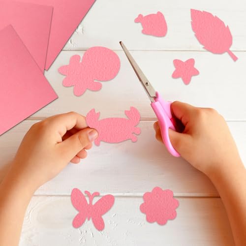 NACHLYNN 11Pcs Self Adhesive Felt Fabric Sheets 7"x11.5" /18x29cm Sticky Back Felt Fabric for Crafts Art Project DIY Sewing Patchwork Decoration (Pink) - color: Pink